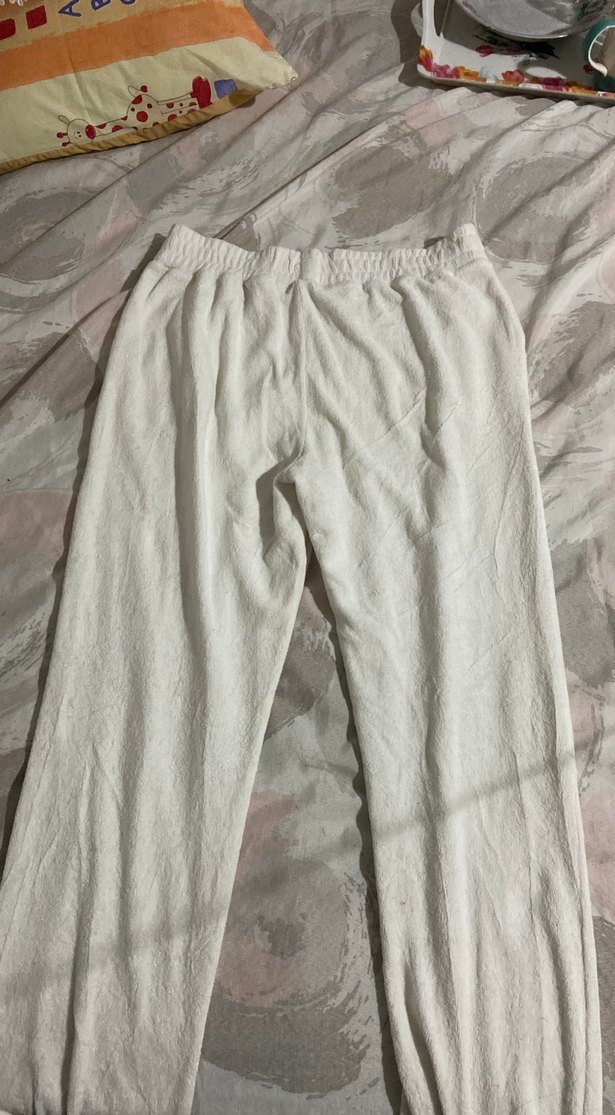 Gri Rahat Kesim Midi Keten Kadın Pantolon - Görsel 3