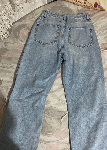 Yırtık Detaylı Bol Kesim Midi Kot Pantolon - Görsel 3