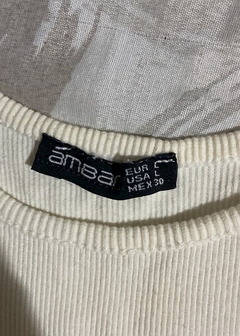 Beyaz Keten Basic Kadın crop - Görsel 3