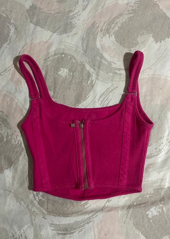 Pembe Pliseli Mini Bustiyer - Görsel 2