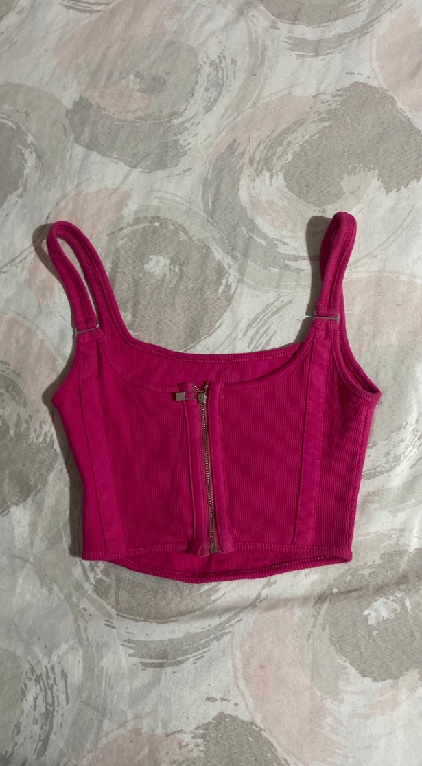 Pembe Pliseli Mini Bustiyer - Görsel 2