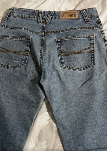 Düğmeli Gri Kadın Denim Pantolon y2k - Görsel 3