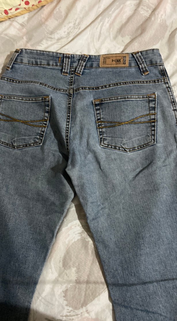 Düğmeli Gri Kadın Denim Pantolon y2k - Görsel 3