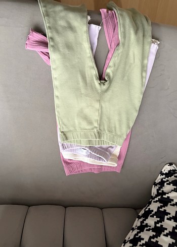 Kızlar için Pastel Renkli Pamuklu Rahat Taytlar - Görsel 5