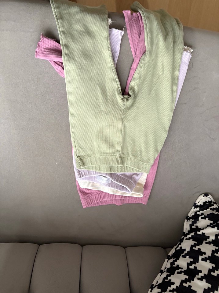 Kızlar için Pastel Renkli Pamuklu Rahat Taytlar - Görsel 5