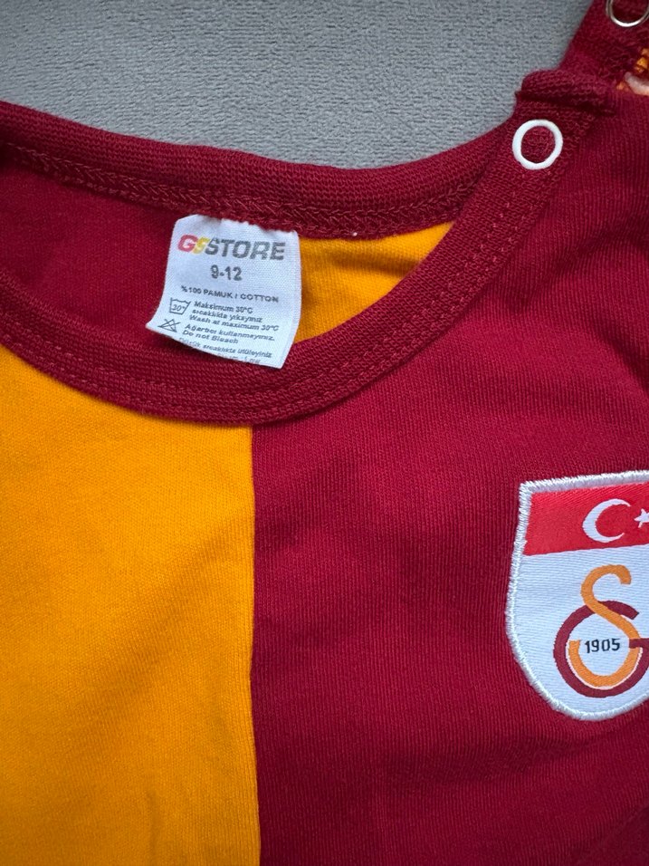 Sarı-Bordo Bebek Kolsuz Body Velcro Kapamalı - Görsel 4