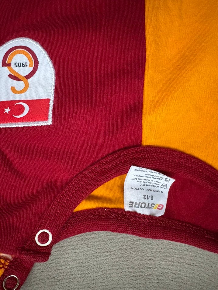 Sarı-Bordo Bebek Kolsuz Body Velcro Kapamalı - Görsel 5