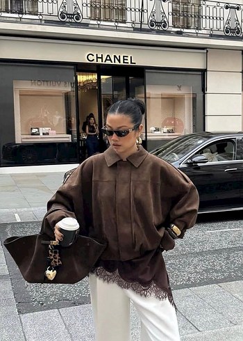 Zara zara süet ceket kahverengi