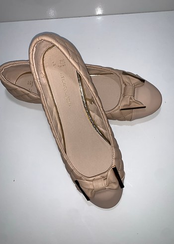 Bej Tokalı Kadın Dolgu Topuk Babet - Görsel 2