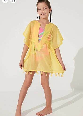 Penti Kız Çocuk plaj elbisesi (kaftan,pareo) 7 -8 yaş