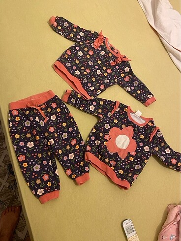 3 lü kız bebek takım 12-18 ay