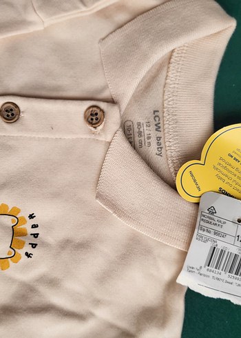 Uzun Kollu, Düğmeli Beyaz Bebek Body - Görsel 2