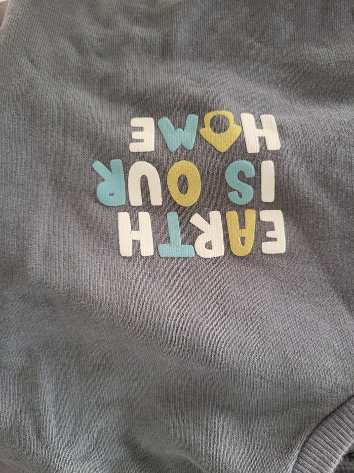 Gri Erkek Çocuk Sweatshirt Velcro Detaylı - Görsel 2