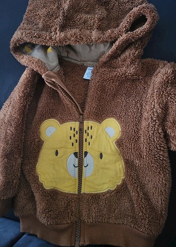 Kürklü Kapüşonlu Kahverengi Erkek Çocuk Ceketi - Görsel 3