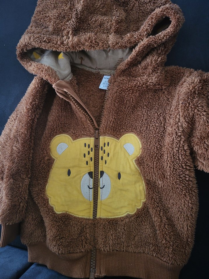 Kürklü Kapüşonlu Kahverengi Erkek Çocuk Ceketi - Görsel 3