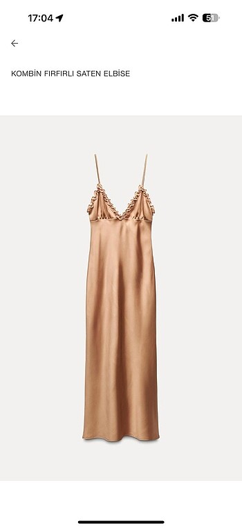 Zara Saten Elbise