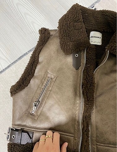 s Beden kahverengi Renk bershka yelek