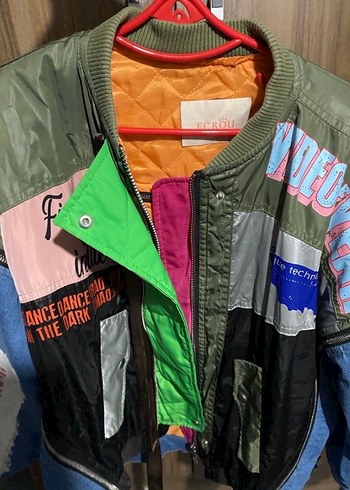 Kadın Çok Renkli Denim Grunge Ceket - Görsel 2