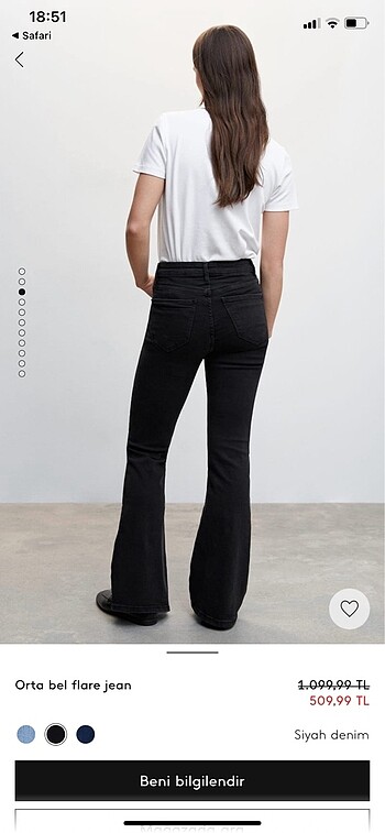 Mango Mango ispanyol paça jean