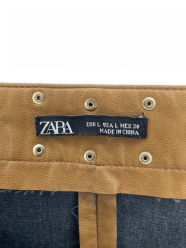 l Beden kahverengi Renk Zara Midi Etek %70 İndirimli.