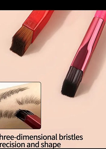 Kırmızı Renkli Ultra Yumuşak Kaş Fırçası - Görsel 2
