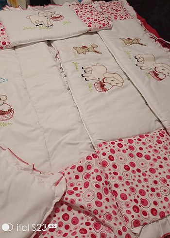 Nakışlı Beyaz Pamuk Çocuk Uyku Seti - Görsel 2