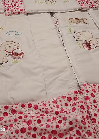 Nakışlı Beyaz Pamuk Çocuk Uyku Seti - Görsel 5