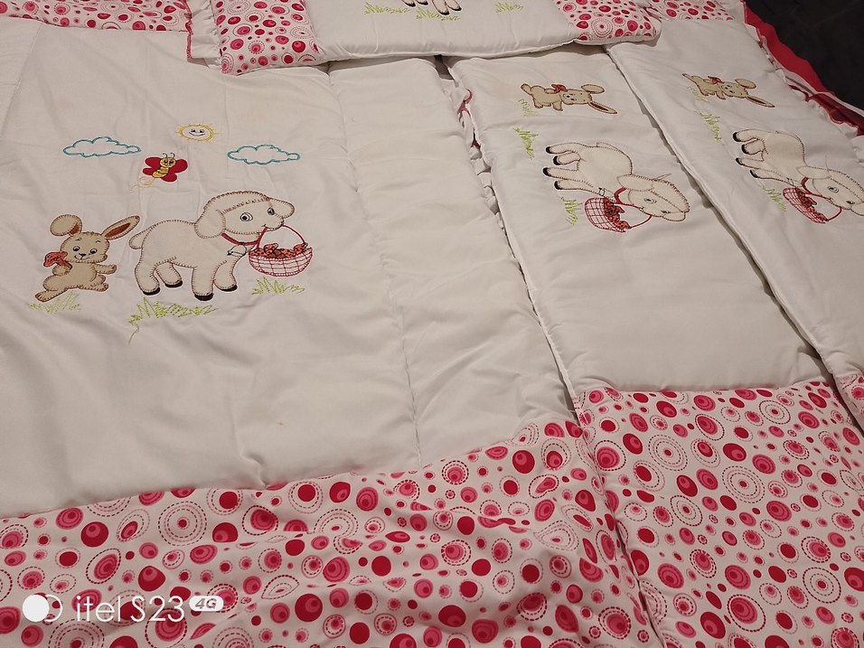 Nakışlı Beyaz Pamuk Çocuk Uyku Seti - Görsel 5