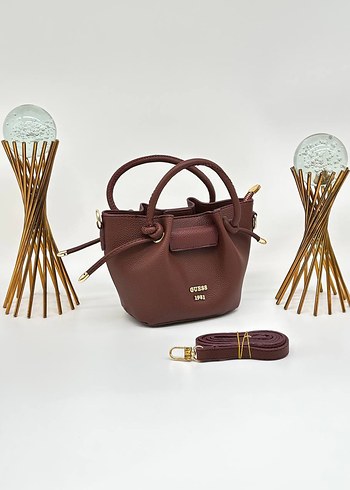 Diğer Guess Bordo Mini Canta