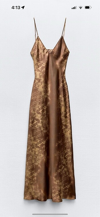 Zara zara saten elbise