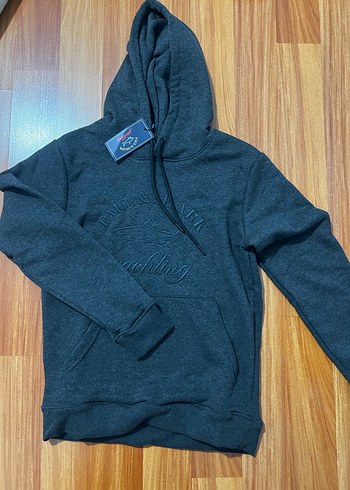Gri Kapüşonlu Sweatshirt