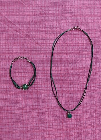 DOĞAL TAŞLI KOLYE BİLEKLİK SET