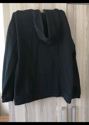 l Beden siyah Renk Kapüşonlu Siyah Kadın Sweatshirt l beden
