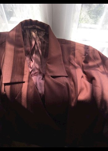 xl Beden blazer ceket mürdüm renkte