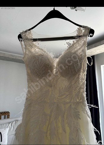 Aysira Askılı Beyaz A Kesim Gelinlik - Görsel 10