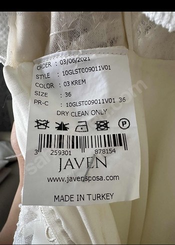 Aysira Askılı Beyaz A Kesim Gelinlik - Görsel 5