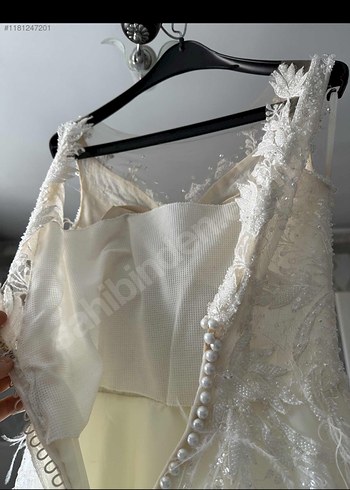 Aysira Askılı Beyaz A Kesim Gelinlik - Görsel 9