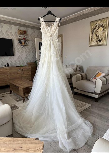 Aysira Askılı Beyaz A Kesim Gelinlik - Görsel 3