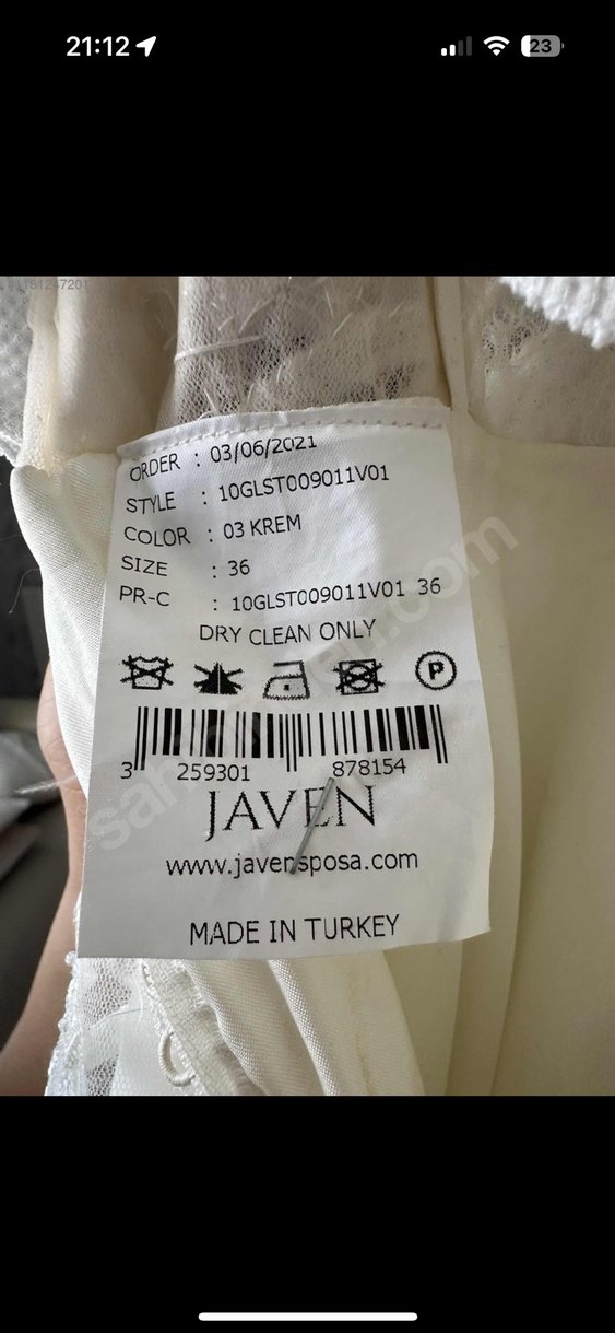 Aysira Askılı Beyaz A Kesim Gelinlik - Görsel 5