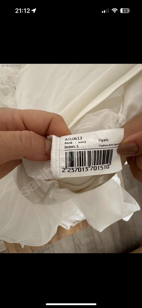 Aysira Askılı Beyaz A Kesim Gelinlik - Görsel 4