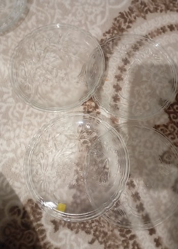 Çiçek Desenli  pasta tabağı cam - Görsel 2