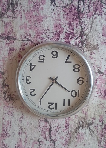 Gri Renkli Ters Sayım Duvar Saati arızalı saatler parça niyetine