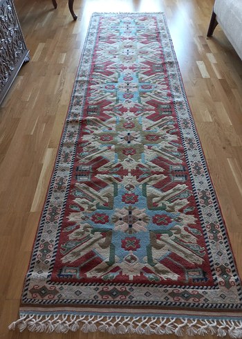 EL DOKUMA YOLLUK TAMAMI YÜN HALI - Görsel 7