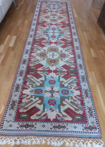 EL DOKUMA YOLLUK TAMAMI YÜN HALI - Görsel 2