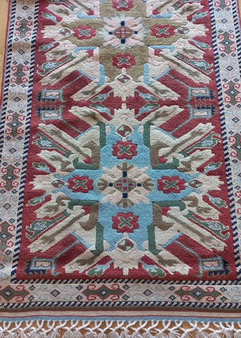 EL DOKUMA YOLLUK TAMAMI YÜN HALI - Görsel 5