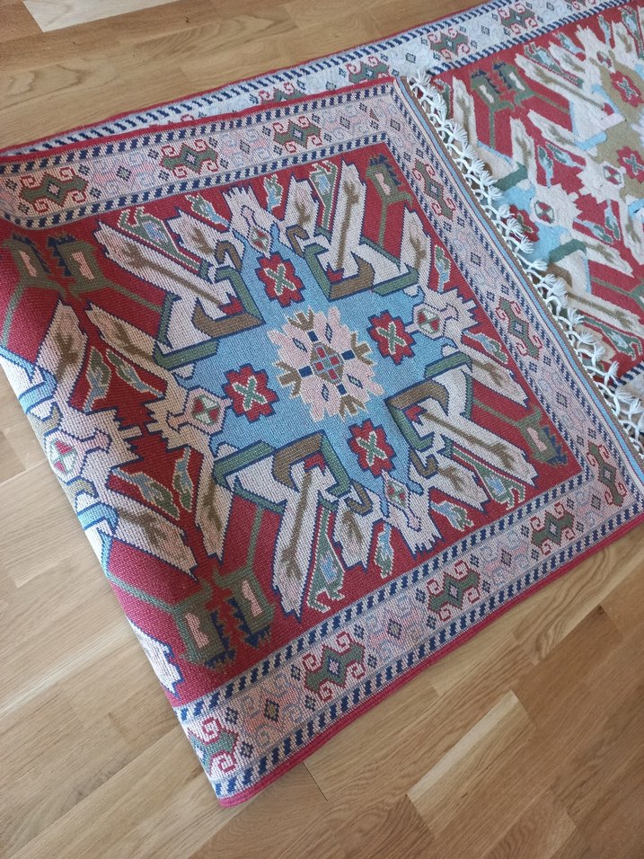 EL DOKUMA YOLLUK TAMAMI YÜN HALI - Görsel 3