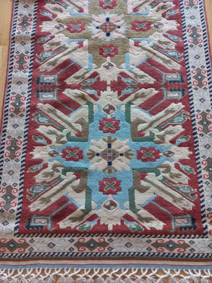 EL DOKUMA YOLLUK TAMAMI YÜN HALI - Görsel 5