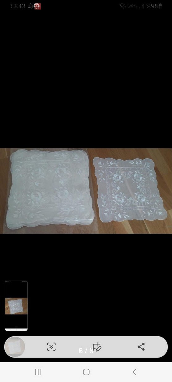 RAHİBE İŞİ MASA ÖRTÜSÜ VE 12 ADET PEÇETE - Görsel 2