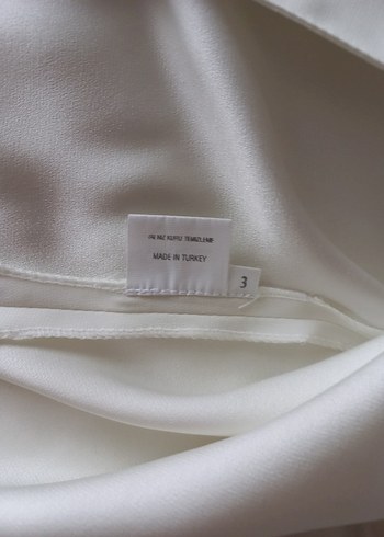 Ekru Kadın Düğmeli Uzun Kollu Gömlek - Görsel 6