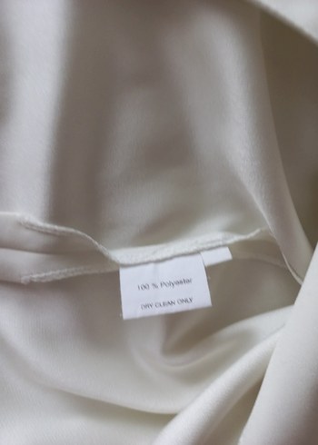 Ekru Kadın Düğmeli Uzun Kollu Gömlek - Görsel 7